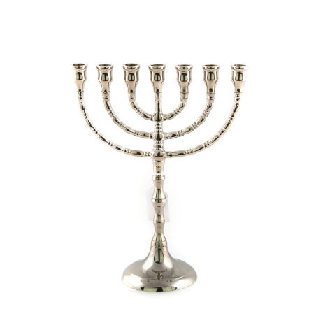Menorah chromé. 25 cm