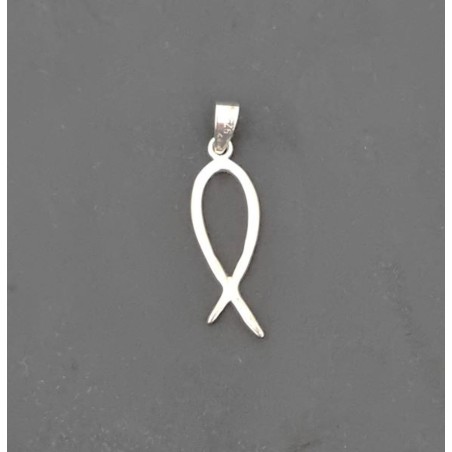 Pendentif poisson en argent. 20 mm
