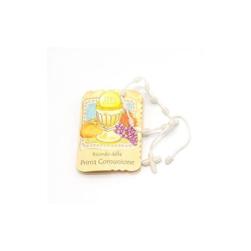 Bracelet de communion en corde avec petite carte