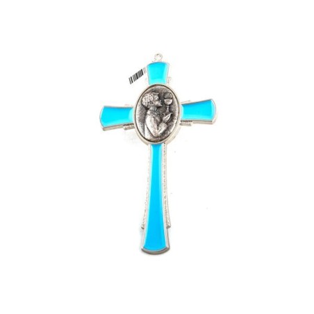 Croix 1ere communion garçon Bleu
