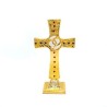Verguld trouwkruis met steen.25 cm