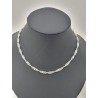 Chaine karabiner Singapour en argent. 40 cm