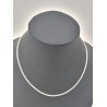 Zilveren karabinerketen. 42 cm
