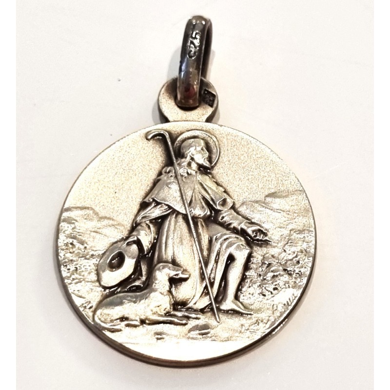 Médaille Argent S925 18mm St Roch