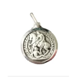 Silver S925 15mm Medaille - Saint Martin te paard