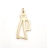 Pendentif ange ajouré en plaqué or vermeil. 20 mm