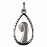 Médaille ajourée de la Vierge Marie en argent. 24 mm