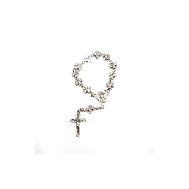 Dizainier de Fatima avec perles croix en métal