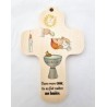 "Croix en bois 13x9cm ""Baptème"""