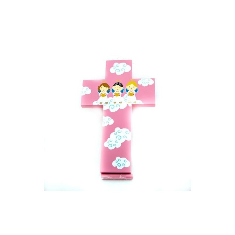 Rose Cross met 3 engelen zingen. 15 cm