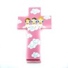 Rose Cross met 3 engelen zingen. 15 cm