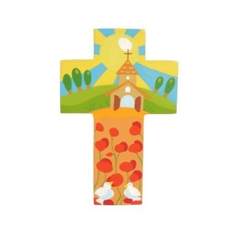 Cross-veld van papavers 14x9cm