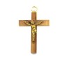 Crucifix en bois d'olivier avec Christ doré