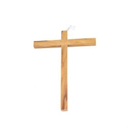 Eenvoudig kruis van olijfhout.17 cm