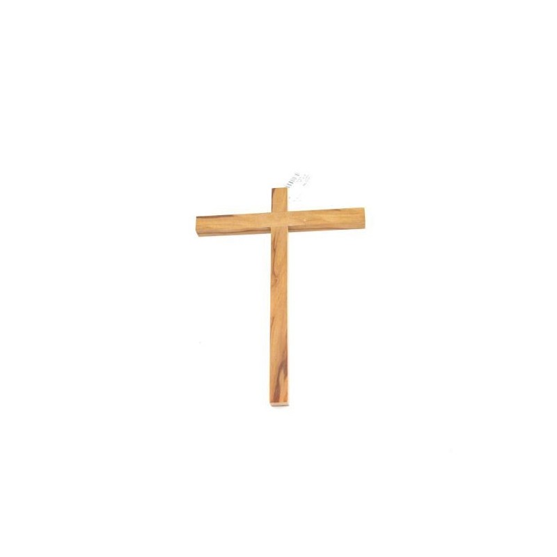 Croix simple en bois d'oliver. 17 cm