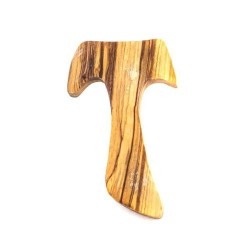 Croix Tau shomali en bois d'olivier