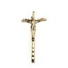 Crucifix martelé métal doré 11x5.5cm