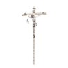 Crucifix avec Christ en métal argenté. 15 cm