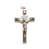 St. Benedictus kruis van metaal en rosewood. 8/4 cm