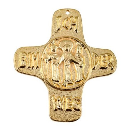 Croix H: 11CM dorée