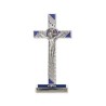 Kruis op basis van S. Benoit metaal 20x10 cm Blauw