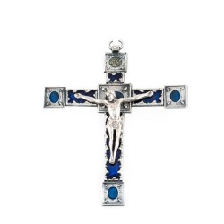 Metalen kruis in wit/rood/blauw