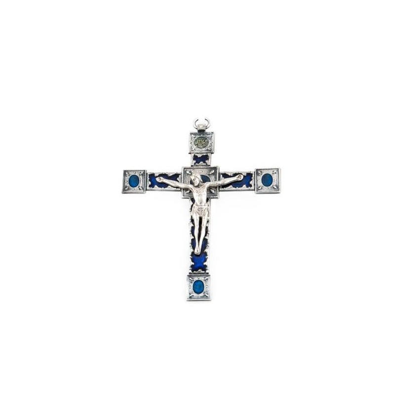 Metalen kruis in wit/rood/blauw