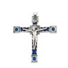 Metalen kruis in wit/rood/blauw