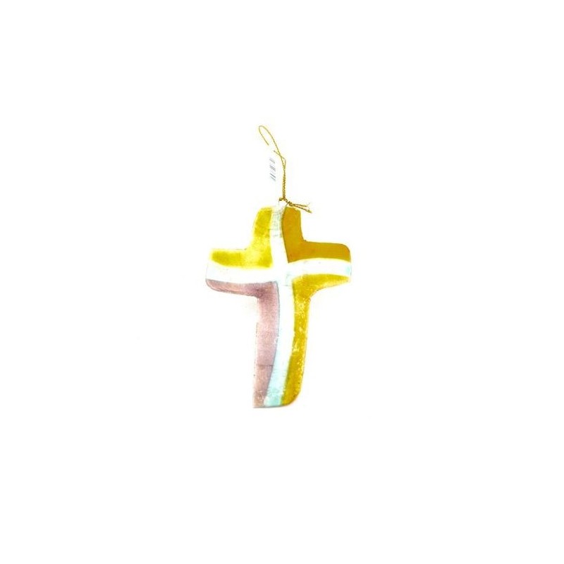 Croix stylisée multicolore