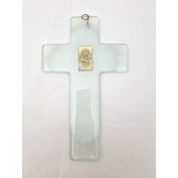 Kruis versierd met glas