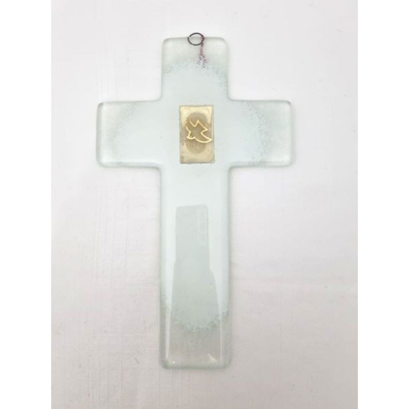 Kruis versierd met glas