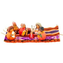 Kerststal van 8 stukken terracotta