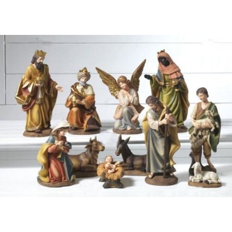 Crèche 11 sujets résine de 36 à 57 cm