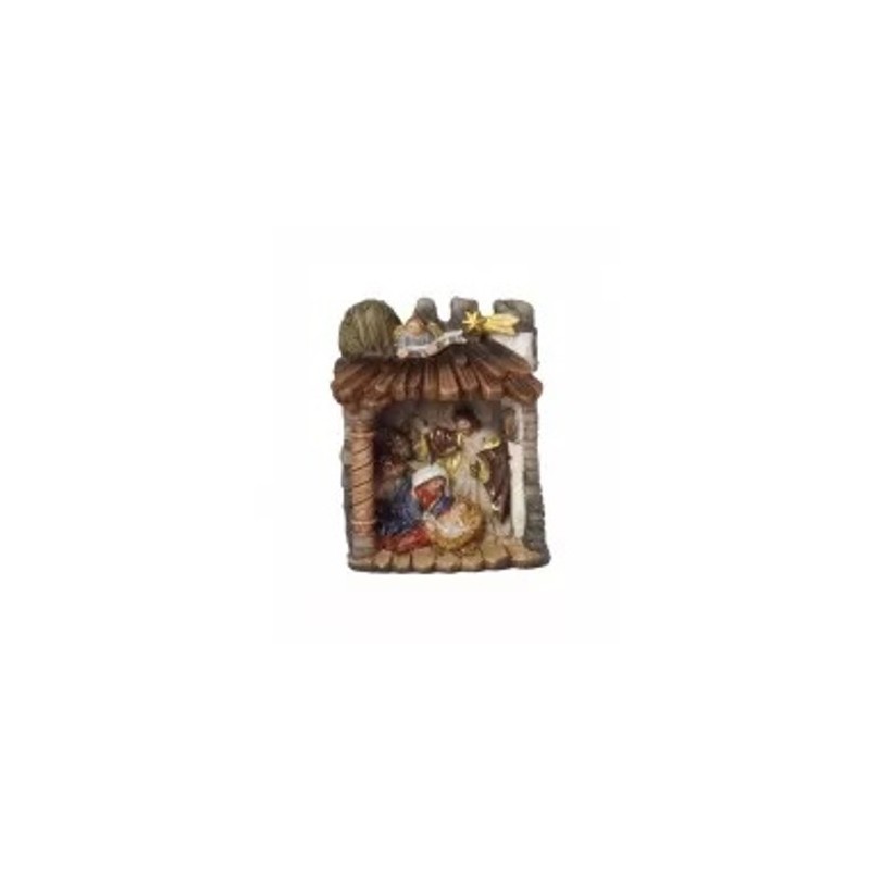 Kerststal 6 cm handgeverfd hars