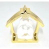 Kerststal met een stijlvolle 13cm gouden Heilige Familie