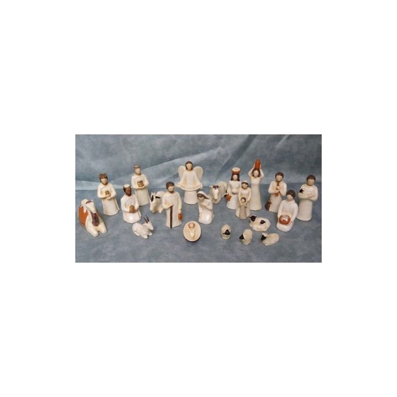 Crèche Onillon 16 sujets 10cm artisanale pierre reconstitué