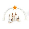 Kerststal bestaande uit 9 kamers met gestyleerde houten stal