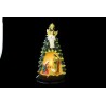 Sainte Famille dans un sapin avec de la lumière. 28 cm