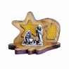 Mini Olive Wooden Nativity Yellow Achtergrond 3.5x5cm