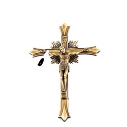 CRUCIFIX  18CM METAL BRONZÉ