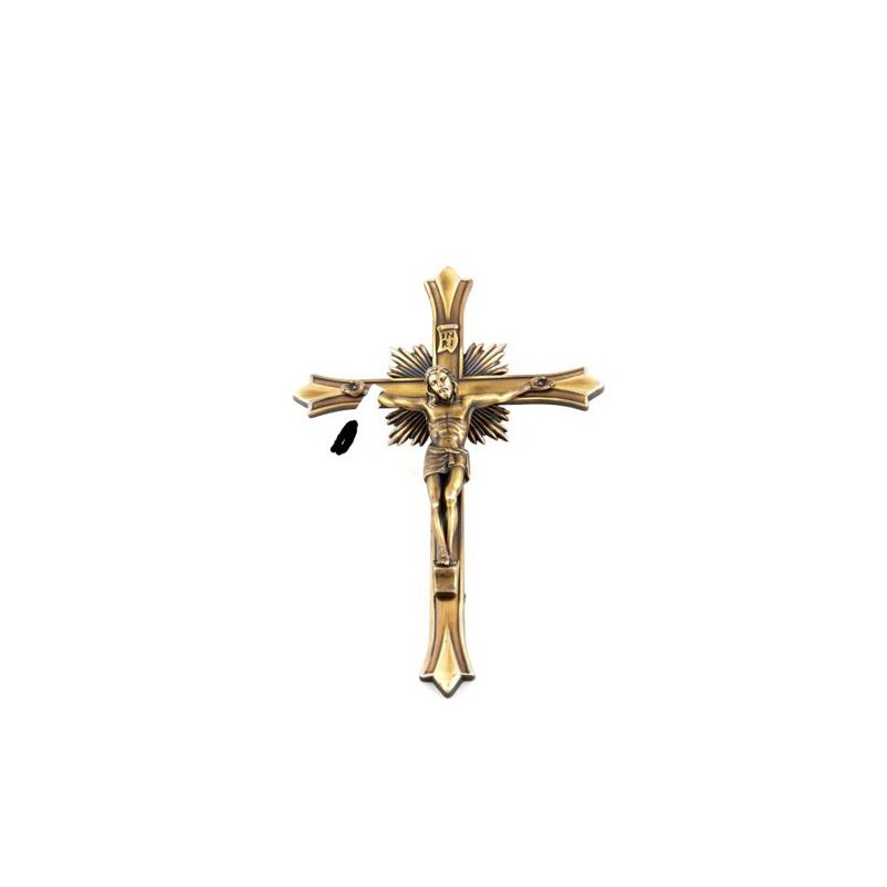 CRUCIFIX  18CM METAL BRONZÉ