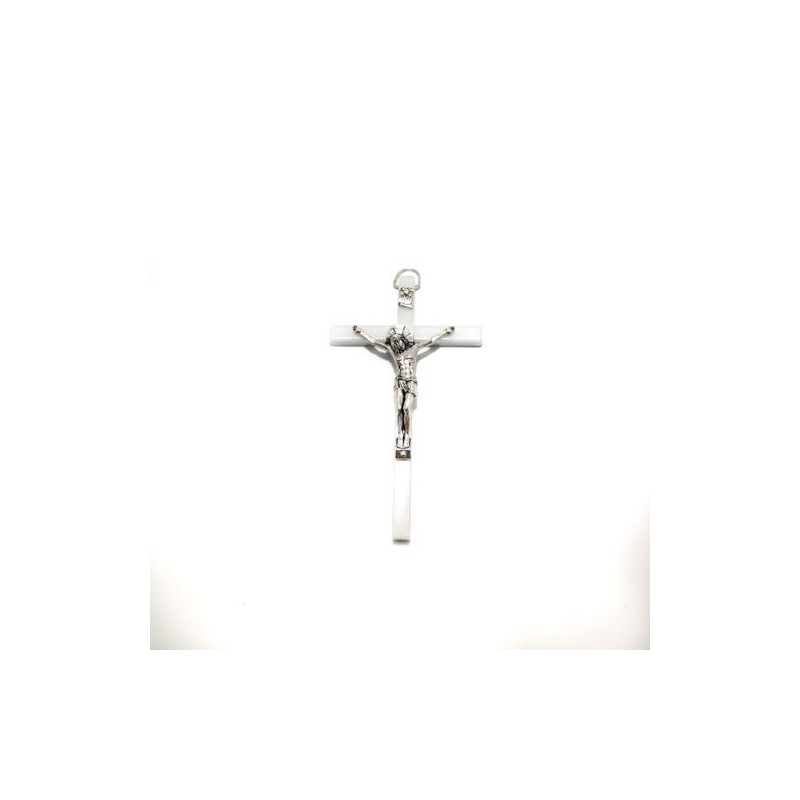 CRUCIFIX ACRYL+METAL PHOSPHO 14 CM