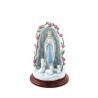 Grotte avec l'Apparition de Lourdes en biscuit. 14.5 cm
