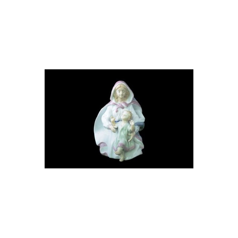 Statue de la Vierge Enfant en porcelaine. 20 cm