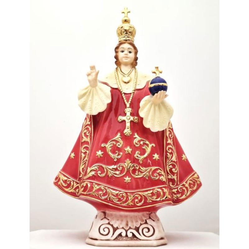 Statue de Jésus de Prague en porcelaine. 44 cm. peut se mettre à l'extérieur