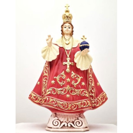 Statue de Jésus de Prague en porcelaine. 44 cm. peut se mettre à l'extérieur