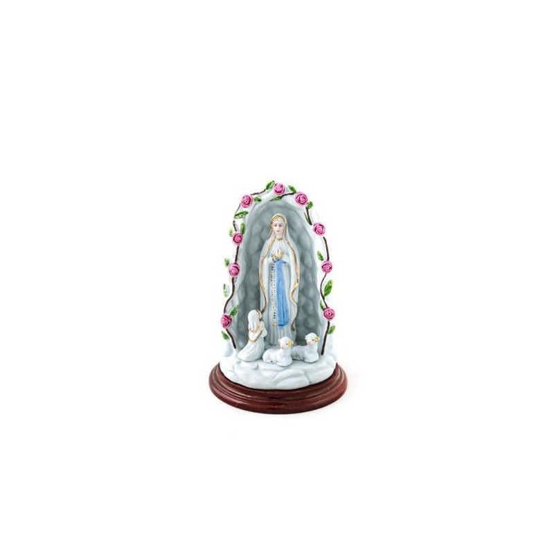 Grot met de verschijning van Lourdes in koekjes. 14,5 cm