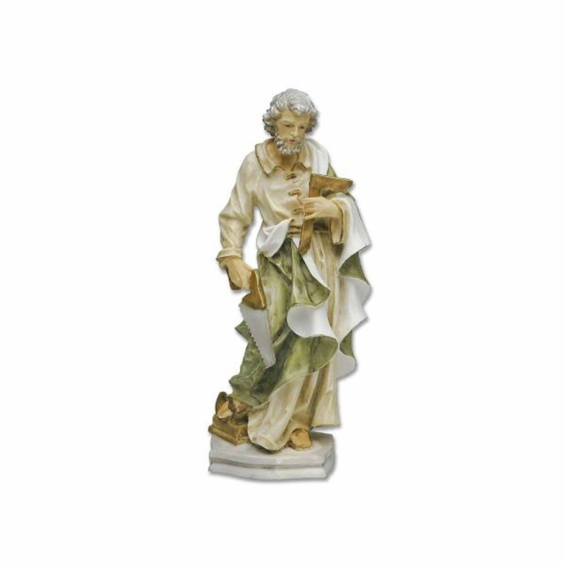 Beeld van de heilige Jozef in porselein. 40 cm