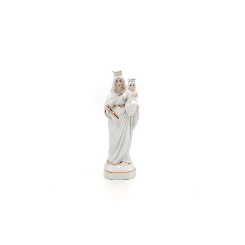 Statue de Notre Dame Auxiliatrice en porcelaine. 19 cm