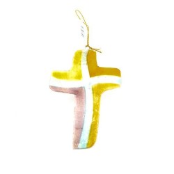 Croix stylisée multicolore